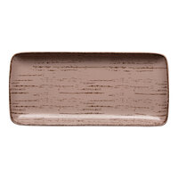 Ariane Tornado 14 3/8" x 7" Desert Sage Rectangular Porcelain Plate - 6/Case
