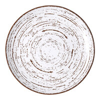 Ariane Tornado 9 7/16" Matte White Round Rimless Coupe Porcelain Plate - 6/Case