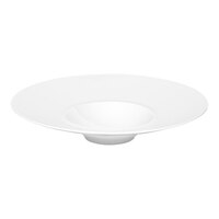 Ariane Prime 11" Warm White Round Wide Rim Deep Porcelain Gourmet Plate - 6/Case