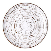 Ariane Tornado 12 3/16" Matte White Round Rimless Coupe Porcelain Plate - 6/Case