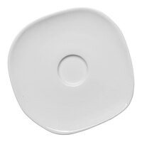 Ariane Earth 5 1/8" Warm White Porcelain Saucer - 12/Case