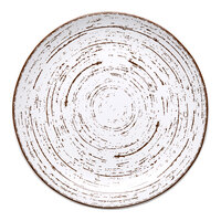 Ariane Tornado 10 5/8" Matte White Round Rimless Coupe Porcelain Plate - 6/Case