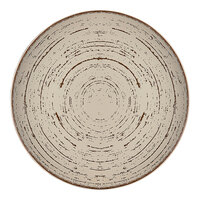 Ariane Tornado 10 5/8" Sand Dollar Round Rimless Coupe Porcelain Plate - 6/Case