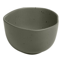 Ariane Earth 7.44 oz. Mist Green Dots Porcelain Bowl - 12/Case
