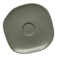 Ariane Earth 5 1/8" Mist Green Dots Porcelain Saucer - 12/Case