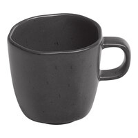 Ariane Earth 3 oz. Charcoal Gray Dots Porcelain Espresso Cup - 12/Case