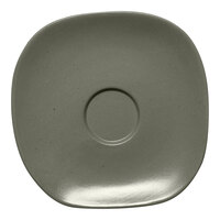 Ariane Earth 5 11/16" Mist Green Dots Porcelain Saucer - 12/Case
