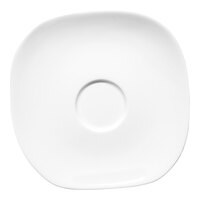 Ariane Earth 5 11/16" Warm White Porcelain Saucer - 12/Case
