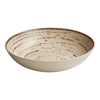 Ariane Tornado 8 1/4" Sand Dollar Round Deep Coupe Porcelain Plate - 6/Case