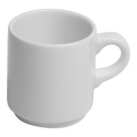 Ariane Prime 3 oz. Warm White Stackable Porcelain Espresso Cup - 12/Case