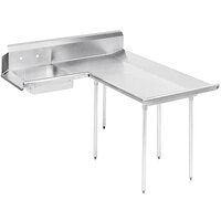 Advance Tabco DTS-D60-48 4' Super Saver Stainless Steel Dishlanding Soil L-Shape Dishtable - Right Table