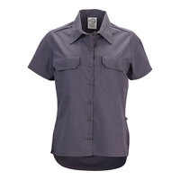 Mercer Culinary Metro Edge Women's Gray Short Sleeve Brewer / Work Shirt - M