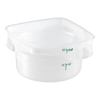 Cambro CamRounds™ FreshPro 2 Qt. Translucent Round Polypropylene Food Storage Container - 6/Case