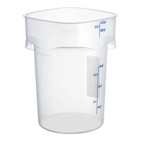 Cambro CamRounds™ FreshPro 22 Qt. Translucent Round Polypropylene Food Storage Container - 6/Case
