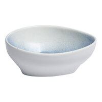 Ariane Lir 5.24 oz. Blue and White Ombre Triangular Porcelain Coupe Bowl - 8/Case