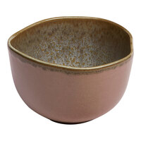 Ariane Mohenjo Daro 9.8 oz. Gold and Brown Irregular Round Porcelain Bowl - 12/Case