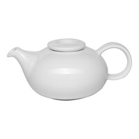 Ariane Vital Coupe 13.5 oz. Warm White Porcelain Tea Pot with Lid - 4/Case