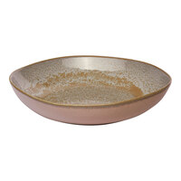 Ariane Mohenjo Daro 7 1/2" Gold and Brown Irregular Round Porcelain Deep Plate - 6/Case