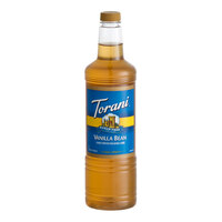 Torani Sugar-Free Vanilla Bean Flavoring Syrup Plastic Bottle 1 Liter - 6/Case