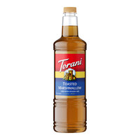 Torani Toasted Marshmallow Flavoring Syrup Plastic Bottle 1 Liter - 6/Case