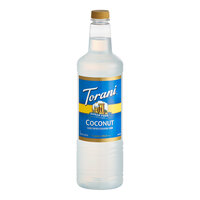 Torani Sugar-Free Coconut Flavoring Syrup Plastic Bottle 1 Liter - 6/Case