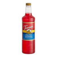 Torani Ruby Red Grapefruit Flavoring / Fruit Syrup Plastic Bottle 1 Liter - 6/Case