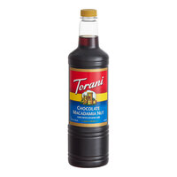 Torani Chocolate Macadamia Nut Flavoring Syrup Plastic Bottle 1 Liter - 6/Case