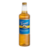 Torani Sugar-Free Salted Caramel Flavoring Syrup Plastic Bottle 1 Liter