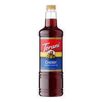Torani Cherry Flavoring / Fruit Syrup Plastic Bottle 1 Liter - 6/Case