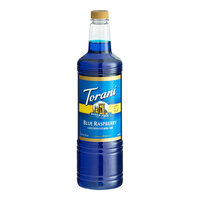 Torani Sugar-Free Blue Raspberry Flavoring / Fruit Syrup Plastic Bottle 1 Liter