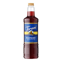 Torani Sugar-Free Raspberry Flavoring / Fruit Syrup Plastic Bottle 1 Liter