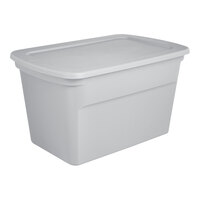 Sterilite 30 Gallon Cement Gray Storage Tote with Lid 17366A06 - 6/Case