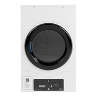 GE VFD31GDSRWW 7.7 Cu. Ft. Stackable Front-Load Gas-Powered Commercial Dryer - Free Use / App Payment / Coin Compatible
