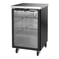 Beverage-Air BB24HC-1-FG-B 24" Black Counter Height Glass Door Food Rated Back Bar Refrigerator