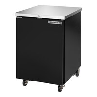 Beverage-Air BB24HC-1-F-B 24" Black Counter Height Solid Door Food Rated Back Bar Refrigerator
