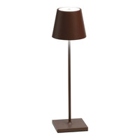 Zafferano America Poldina Pro 15" Rust Cordless Rechargeable Table Lamp - 6/Case