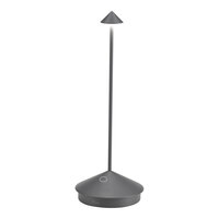 Zafferano America Pina Pro 11 7/16" Dark Gray Cordless Rechargeable Table Lamp - 6/Case