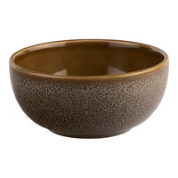 Ariane Freckles 12.5 oz. Brown Round Porcelain Coupe Bowl - 12/Case
