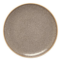 Ariane Freckles 9 7/16" Brown Round Rimless Porcelain Coupe Plate - 6/Case