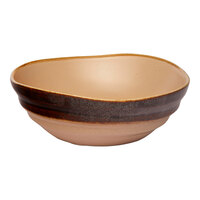 Ariane Sahara 11.5 oz. Brown Round Irregular Porcelain Bowl - 6/Case