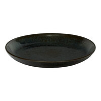 Ariane Equinox 6 11/16" Black Round Porcelain Coupe Flat Plate - 12/Case