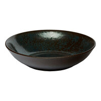 Ariane Equinox 8 1/4" Black Round Porcelain Coupe Deep Plate - 6/Case