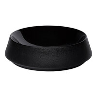 Ariane Slide 31.44 oz. Black Round Porcelain Coupe Bowl - 2/Case