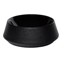 Ariane Slide 14.2 oz. Black Round Porcelain Coupe Bowl - 2/Case