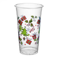 Choice 24 oz. Holiday PET Plastic Cold Cup - 600/Case