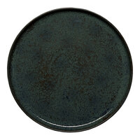 Ariane Equinox 9 13/16" Black Round Raised Rim Porcelain Plate - 4/Case