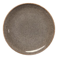 Ariane Freckles 10 5/8" Brown Round Rimless Porcelain Coupe Plate - 6/Case