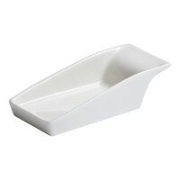 Ariane Miniature 0.67 oz. Ivory Rectangular Slanted Porcelain Bowl - 18/Case