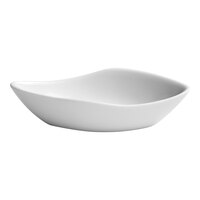 Ariane Miniature 0.67 oz. Ivory Asymmetric Oval Porcelain Coupe Bowl - 18/Case