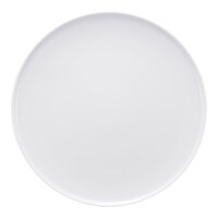 Bauscher Smart from BauscherHepp 12 5/8" Bright White Round Raised Rim Flat Porcelain Coupe Plate - 6/Case